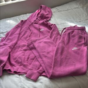 Nike Pink Hoodie & Jogger Set